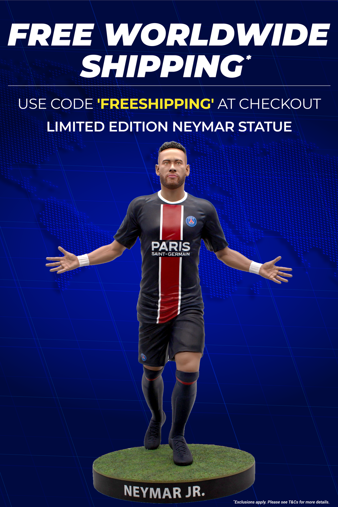 Neymar Jr - Official PSG - Football's Finest 60cm Resin Statue