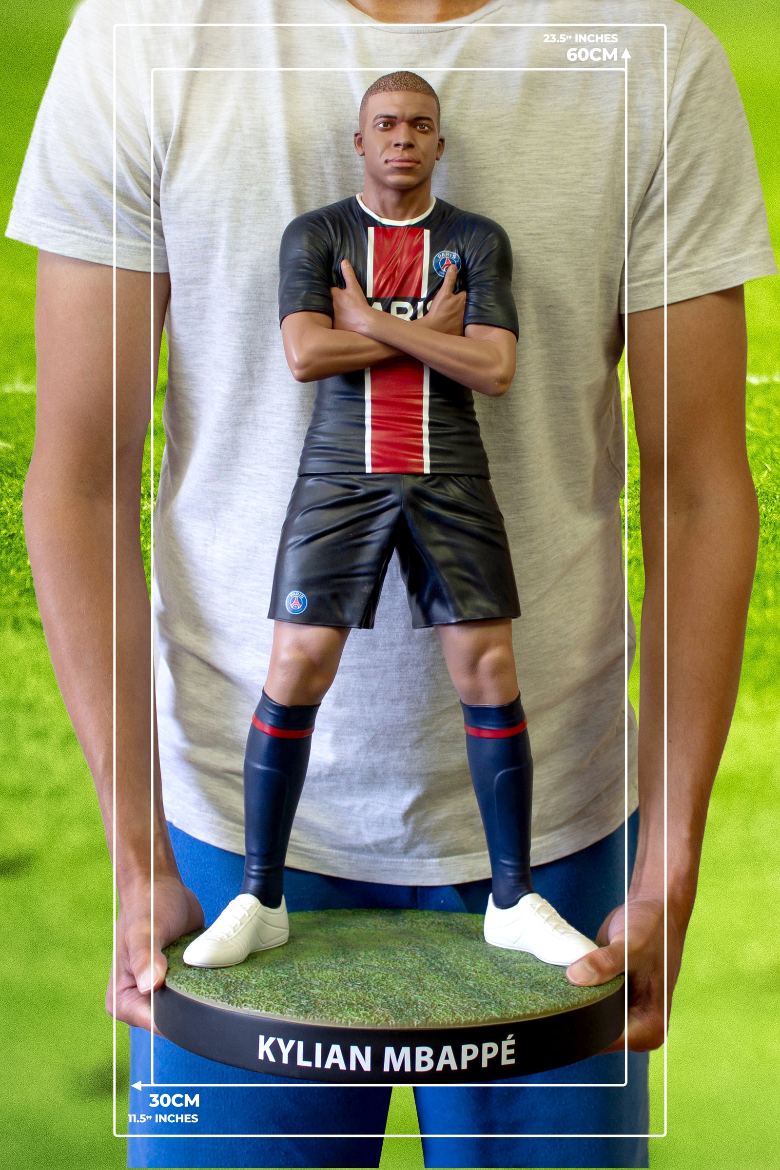 PSG - Figurine Kylian Mbappe - Mbappe - Hauteur 6,5cm x Largeur 4cm
