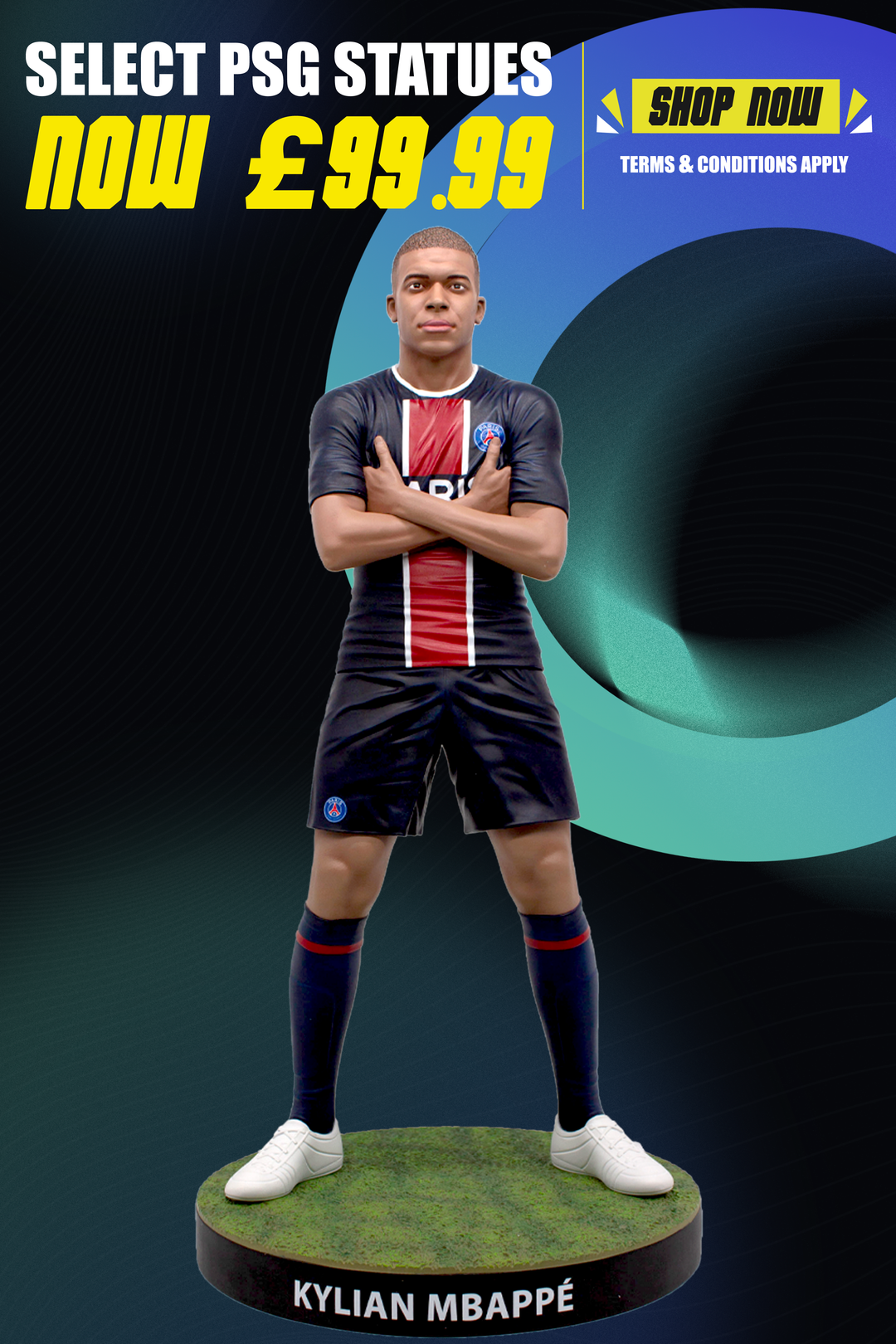 Kylian Mbappe - Official PSG - Football's Finest 60cm Resin Statue