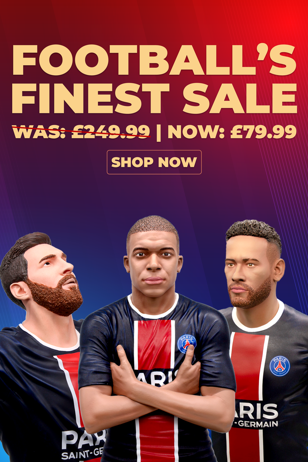 Neymar Jr - Official PSG - Football's Finest 60cm Resin Statue