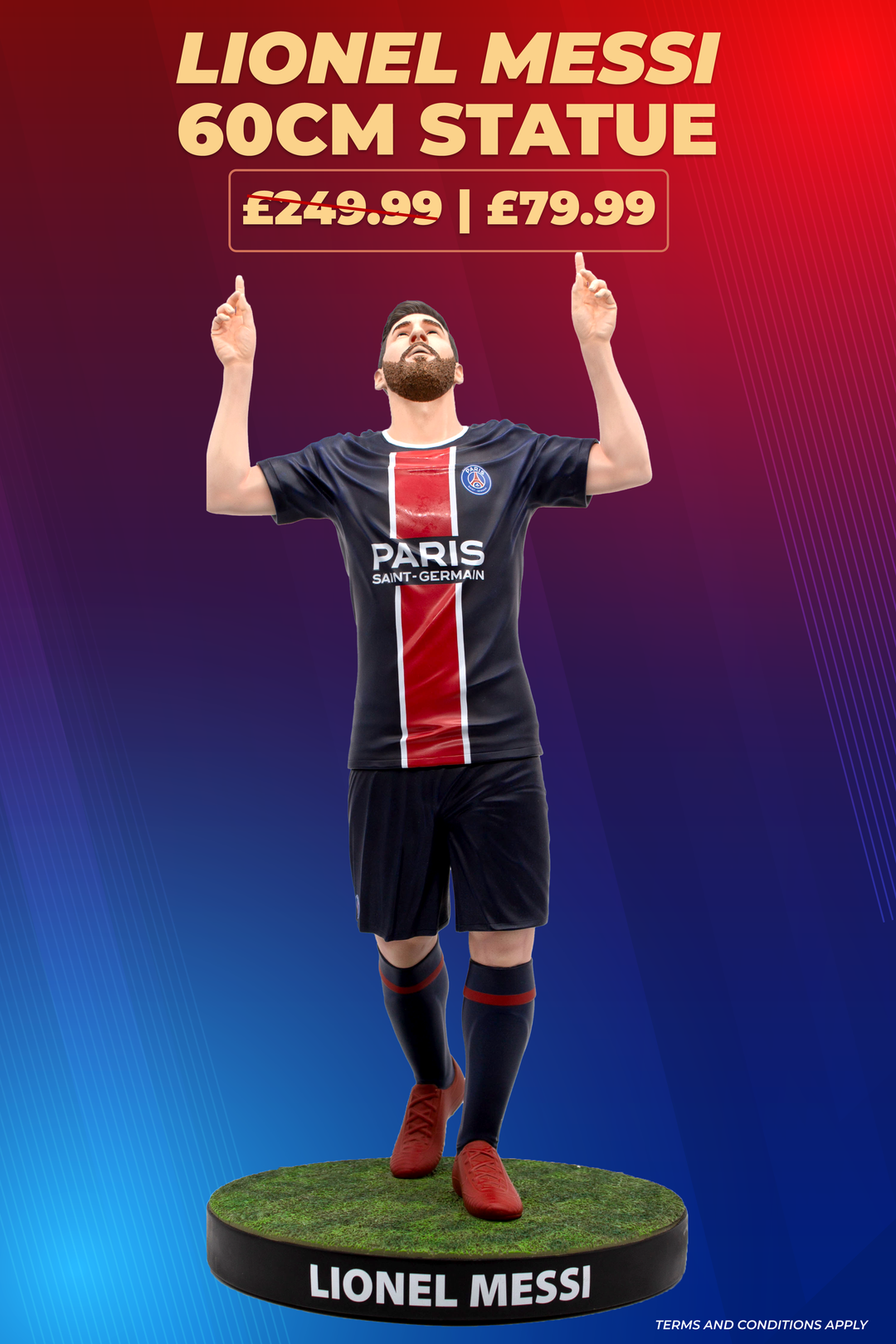 Lionel Messi - Official PSG - Football's Finest 60cm Resin Statue