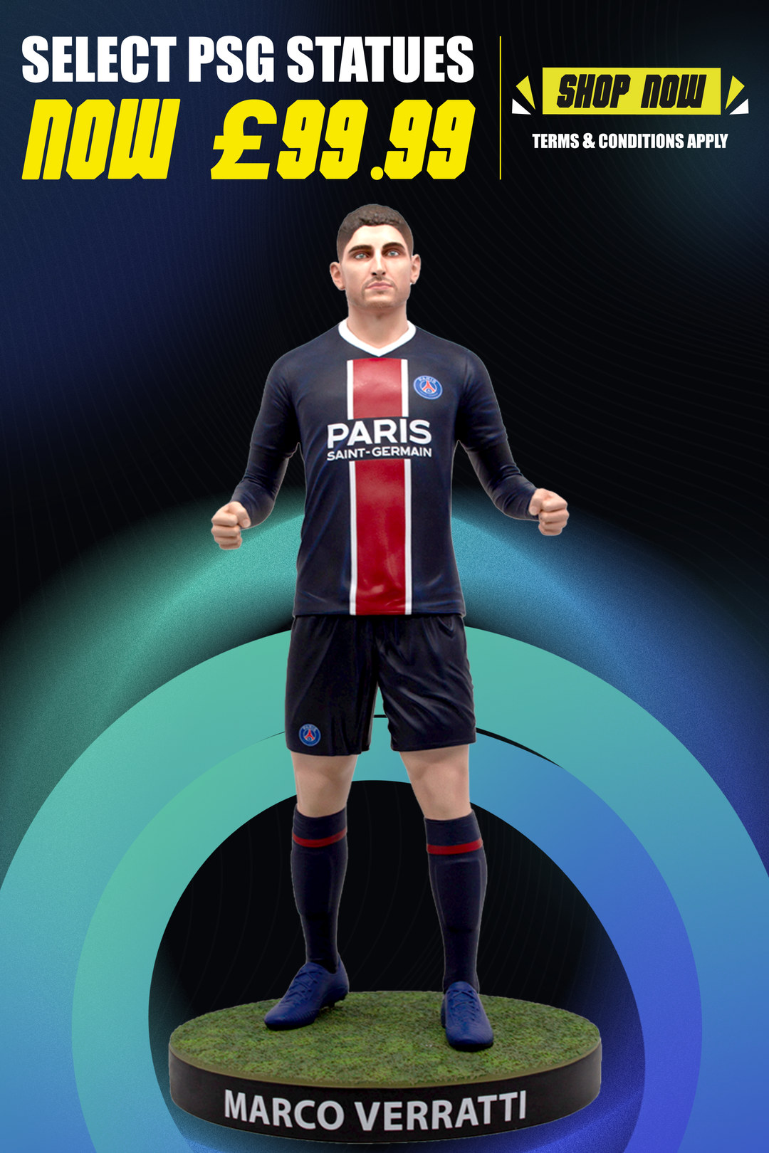 Marco Verratti - Official PSG - Football's Finest 60cm Resin Statue